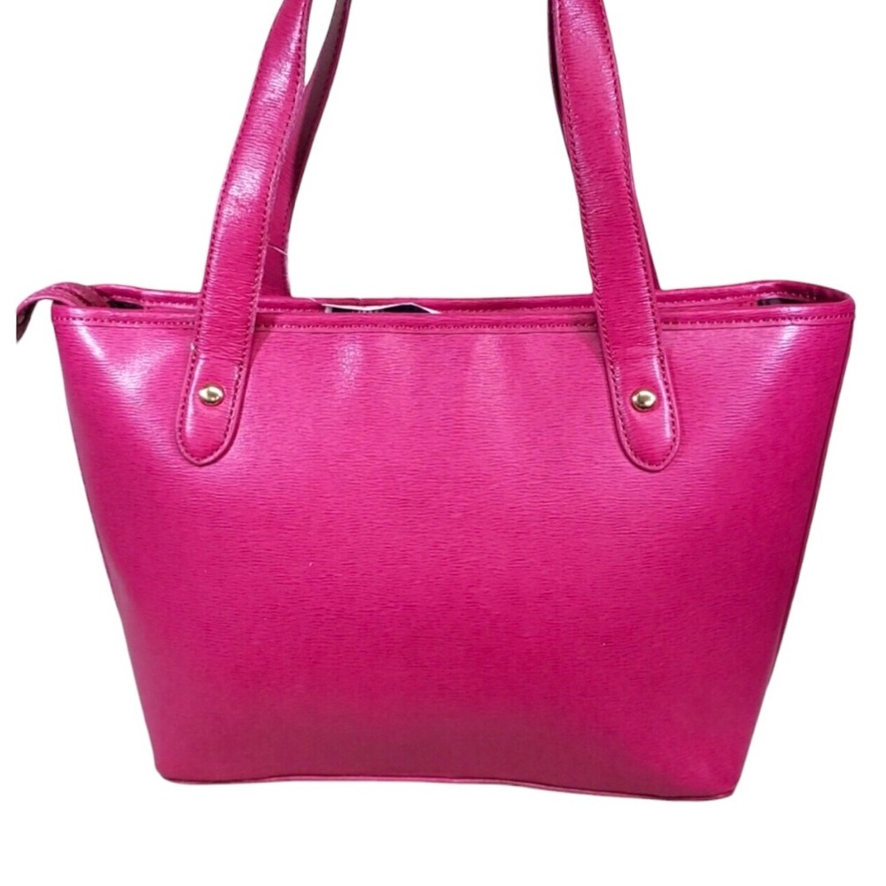 New LAUREN RALPH LAUREN NEWBURY PINK HERITAGE SATCHEL. NWT Host Pick - Picture 2 of 16